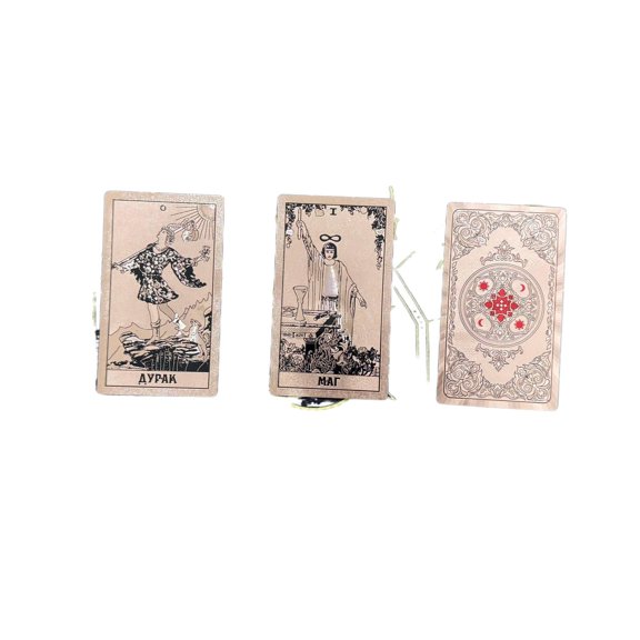 78PCS Rose Gold Waterproof Classic Tarot Cards Full Standard Divination Deck with Rigid Storage Box, Ages 14+