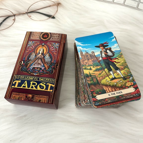 78PCS Tarot Cards Set 70x120mm New Unified Layout with PDF Guide Palace Divination Runes Board Game for Entertainment