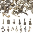 thumbnail image 1 of 78Pcs 13 Styles Musical Instrument Charms Music Charm Bulk Small Antique Bronze Music Notes Tibetan Charms Note Charm, 1 of 6
