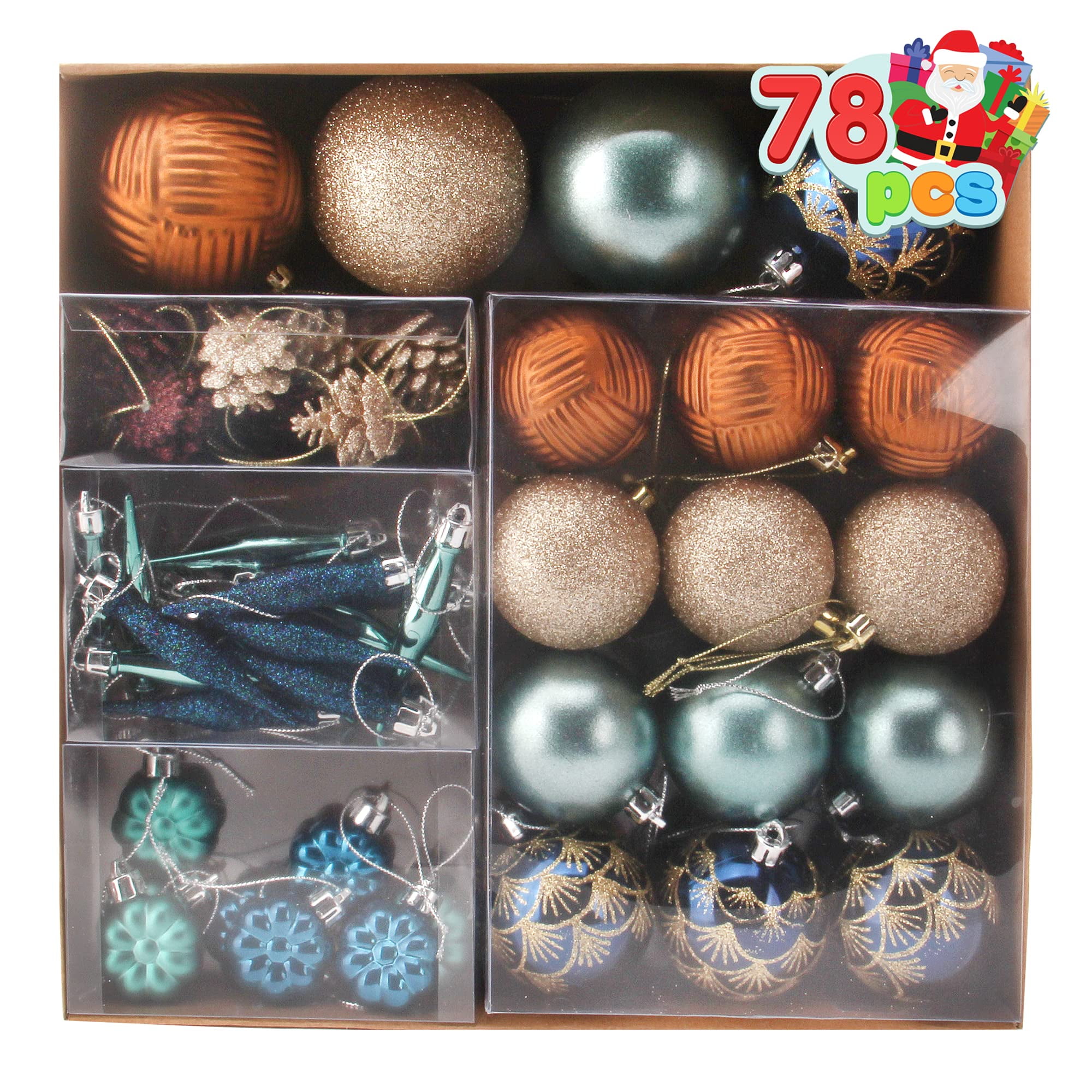 78Pcs Christmas Ornaments Assorted Style,Christmas Ornaments, Assorted