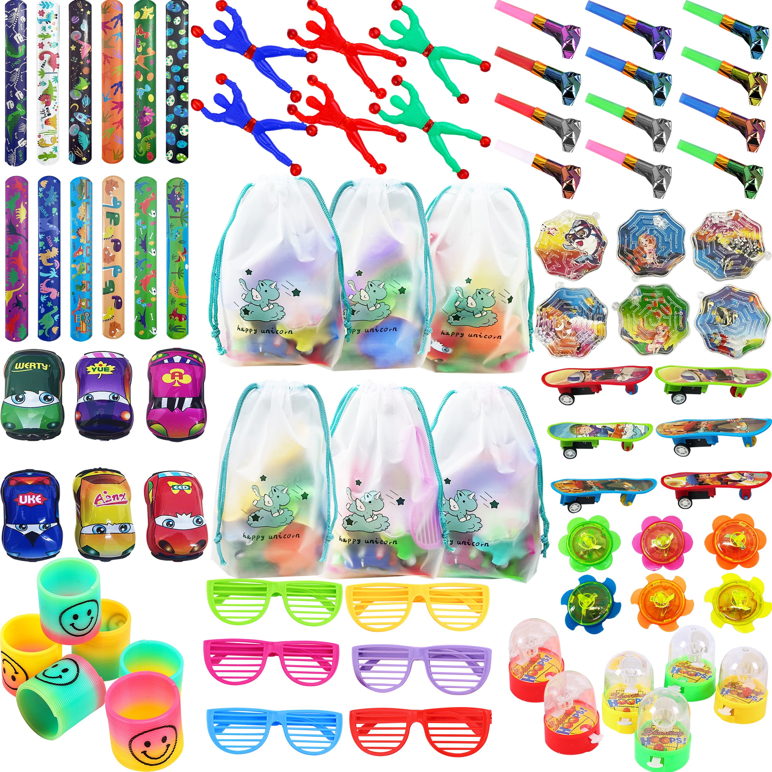 78Pcs Party Favor Packs for Kids,Goody Bag Stuffers, Treasure Box Toys,Classroom Prizes Colors are random