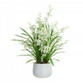 78cm Dancing Lady in Pot Artificial Flower Plant Decor Cream