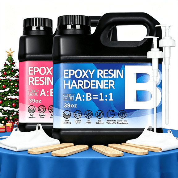 78oz Fast-Curing Epoxy Resin Kit, Crystal Clear, Bubble-Free, Non-Yellowing, Ideal For Resin Mold Making, 2-Part Epoxy Resin AB Glue, Perfect For Coating, Casting, River Tables, And DIY Crafts.Ideal