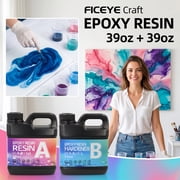 78oz Fast-Curing Epoxy Resin Kit, Crystal Clear, Bubble-Free, Non-Yellowing, Ideal For Resin Mold Making, 2-Part Epoxy Resin AB Glue, Perfect For Coating, Casting, River Tables, And DIY Crafts.Ideal