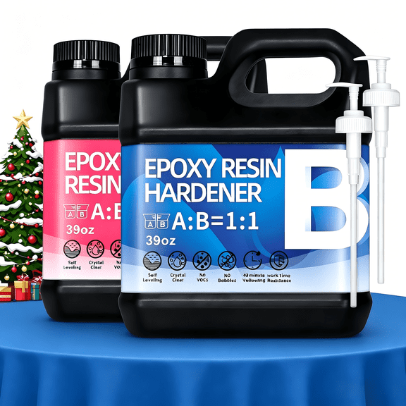 78oz Fast-Curing Epoxy Resin Kit, Crystal Clear, Bubble-Free, Non-Yellowing, Ideal For Resin Mold Making, 2-Part Epoxy Resin AB Glue, Perfect For Coating, Casting, River Tables, And DIY Crafts.Ideal