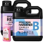 78oz Ultra Clear Epoxy Resin Kit With 250ml Epoxy Remover Cleaner, Bubble-Free Anti-Yellow Self-Leveling Fast Cure 2-Part Epoxy For Coating, Casting, Countertops, River Tables, Resin Molding & Handic