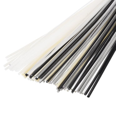 50pcs 13 Inch Plastic Welding Rods ABS Welding Strips Welder Rods For Plastic Welder Car Bumper Kayak Repair White