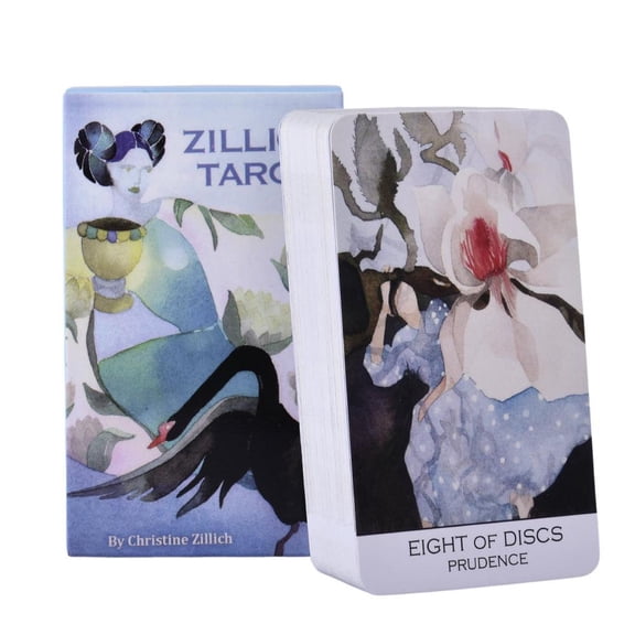 78pcs Zillich Tarot Cards Deck Games English Version Guidebook Magical Fate Divination Oracle Card for Personal Famlily Use