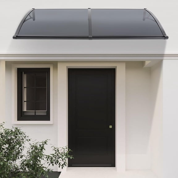 79.1x31.5Awning for Door Window Exterior with Drainage Channel,UPF50+ PC Entry Door Outdoor Window Door Awning Canopy,Front Door Overhang Awning for Sun Shutter,UV,Rain,Snow Protection