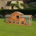 79.5" Extra Large Bunny Cage with 2 Runs House Small Animal Habitats