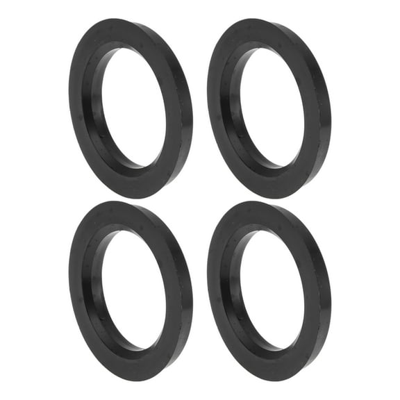 Unique Bargains 4Pcs Wheel Hub Centric Rings Black Polycarbonate Wheels Center Shaft Shock Absorbing Hubrings  OD 79.6mm to ID 56.1mm