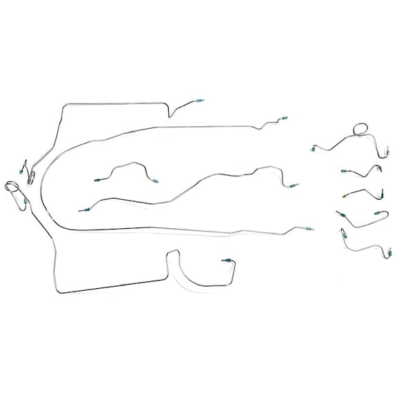 79-83 Toyota Pick Up Truck Stainless Prebent Brake Line Kit. All 10 Lines Front to Back