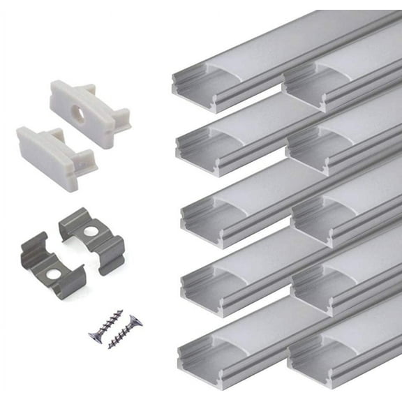 79" Aluminum Low profile channel for LED (10 sets) 2M 6.6 ft