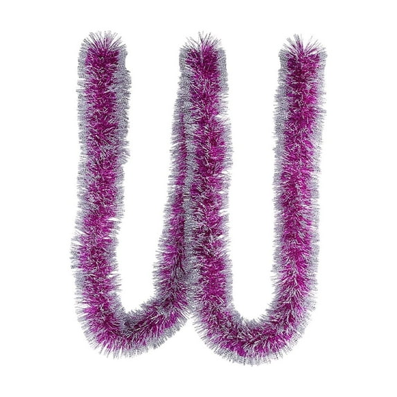 79" Christmas Tinsel Garland Metallic Twist Shiny Garland for Christmas Tree Decorations, Xmas Hanging Decor Xmas Tree Decor for Home Office Mantle Indoor Outdoor Holiday Party