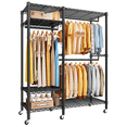 thumbnail image 1 of 79" H Garment Clothes Rack with Wheels, Portable Clothing Storage Rack, 1 of 7