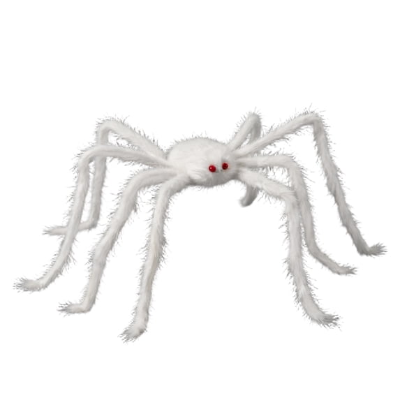 79 Inch Giant Spider Halloween Decorations Outdoor, Scary Large Spider for Halloween Yard Decorations, Haunted House Props,White