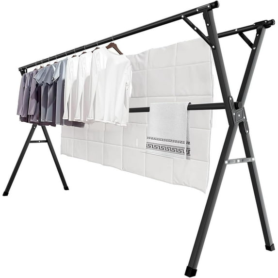 79 Inches Clothes Drying Rack, Drying Rack Clothing Folding Indoor ...