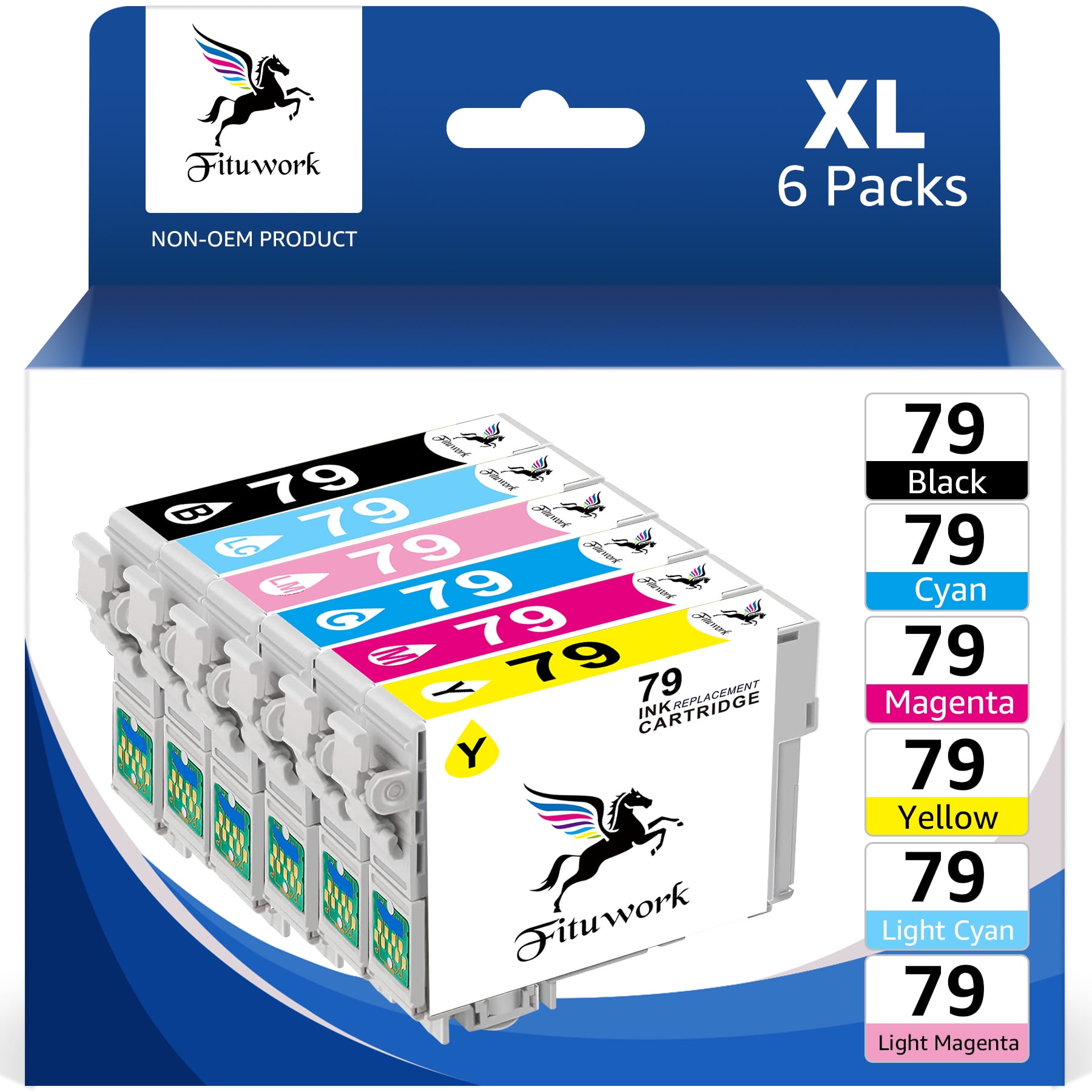 79 Ink Cartridge Replacement For Epson 79 Ink Cartridges Use With Artisan 1430 Stylus Photo 1400 7617