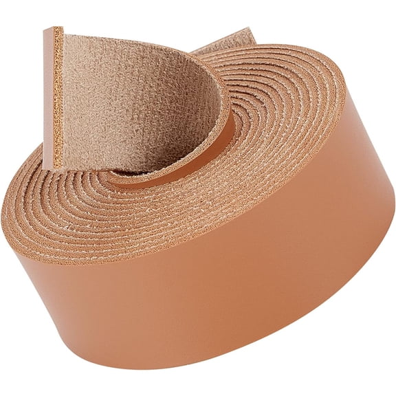 79" Long 1" Wide Matte Dark Brown Leather Strap Roll 2mm Thick Flat Leather Cord Strips Belt Wrap Single Sided Leather Braiding String Cord Supplies for DIY handcrafting