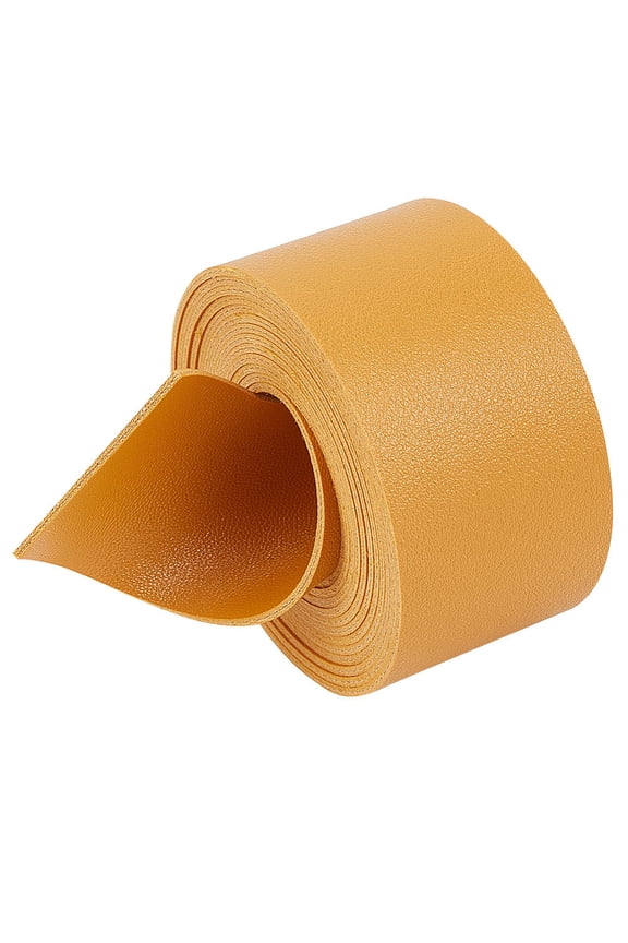 79" Long Double Sided Leather Strap Bright Yellow Lychee Pattern Leather Strips 1.5" Wide Leather Belt for Keychains Craft Projects Wrapping Pet