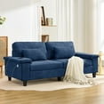 thumbnail image 1 of 79" Modern Deep Seat Sofa for Living Room with Adjustable Armrests & USB/Type-C Charging Ports ,3-Seater Loveseat for Apartment, Home Office, 1 of 8
