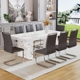 thumbnail image 1 of 79" Modern Faux Marble Dining Room Table Sets for 10,11 Piece Kitchen Dining Table and Chairs Set- Gather in Style and Comfort, 1 of 10