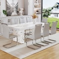 thumbnail image 1 of 79" Modern Marble Dining Room Table Sets for 8,9 Piece Kitchen Dining Table and Chairs Set- Gather in Style and Comfort, 1 of 10