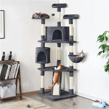 79'' Multilevel Cat Tree Tower Grey