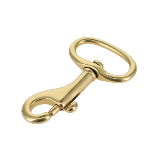 79 Natural Brass, Swivel Bolt Snap, Solid Brass-LL