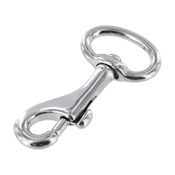 79 Nickel Plate, Swivel Bolt Snap, Solid Brass-LL