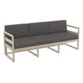 thumbnail image 1 of 79" Taupe Brown Outdoor Patio Sofa with Sunbrella Charcoal Gray Cushion, 1 of 8