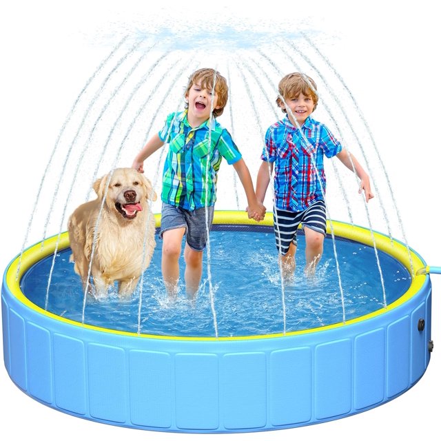 79"" Thicken Dog Pool for Pet and Kids,NonSlip Kiddie Pool Hard