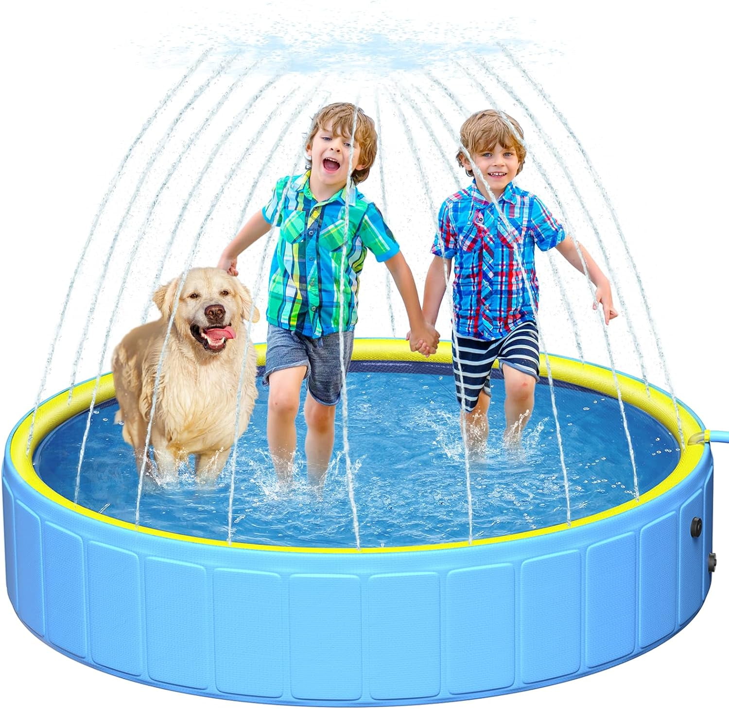 HeySplash Non-Inflatable Swimming Pool, Foldable Pool With Metal
