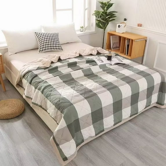 79 X 60 Inches Cooling Blanket Summer Cooling Comforter, Cooling Blankets for Hot Sleepers and Night Sweats, Blue Summer Comforter for Queen Size Bed, Breathable Soft Lightweight Silk