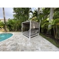thumbnail image 1 of 79" X 79" X 79" Taupe Fabric or Aluminum Love Seat, 1 of 2