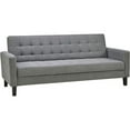 thumbnail image 1 of 79 in. Square Tufted Fabric Sofa Bed Convertible Futon with Track Arms, Gray, 1 of 1
