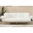 thumbnail image 1 of 79 inch corduroy sofa bed, foldable double sofa bed with folding armrests, suitable for living rooms and small spaces, 1 of 6