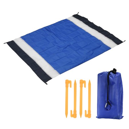 79" x 57" Beach Blanket Waterproof Picnic Mat for Travel Steel Blue
