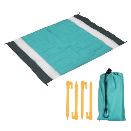 79" x 57" Beach Blanket Waterproof Picnic Mat for Travel White Lake Blue