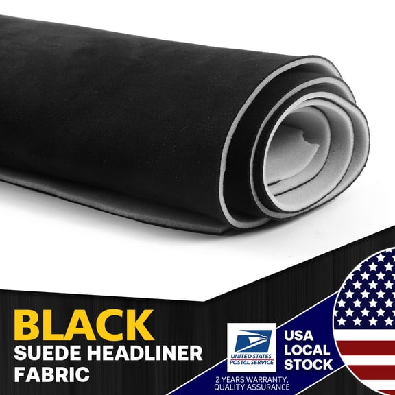 79"x60" Black Headliner Fabric Suede Pickup truck ceiling Liner Sag Upholstery