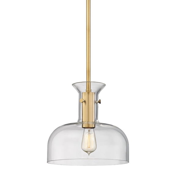 Open Box 7912-AGB-Hudson Valley Lighting-Coffey - One Light Pendant - 12 Inches Wide by 11.5 Inches High-Aged Brass Finish