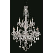 7915 Verona Collection Chandelier D:33in H:52in Lt:15 Chrome Finish (Royal Cut Crystals)