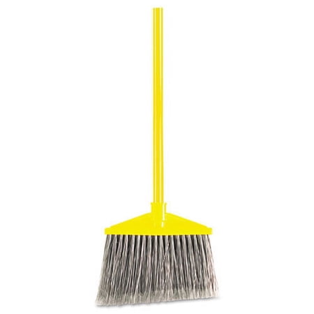 "7920014588208, Angled Large Broom, 46.78"" Handle, Gray/yellow | Bundle of 5 Each"