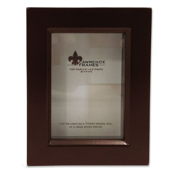 795123 Espresso Wood Treasure Box Shadow Box 2.5x3.5 Picture Frame