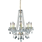 7958 Verona Collection Chandelier D:28in H:34in Lt:8 Gold Finish (Royal Cut Crystals)