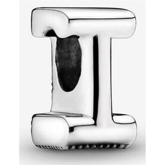 797463 Letter I Alphabet Sterling Silver Charm for Women, Blue - Adult