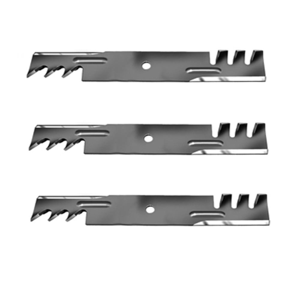 797704 3PK Toothed Mulching Blade Fits Hustler Mowers 18-1/2