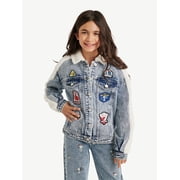 x Snoopy Girls Jacket with Patches, Sizes XS -XLP