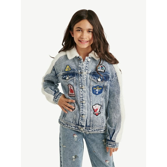 Justice x Snoopy Girls Jacket with Patches, Sizes XS -XLP