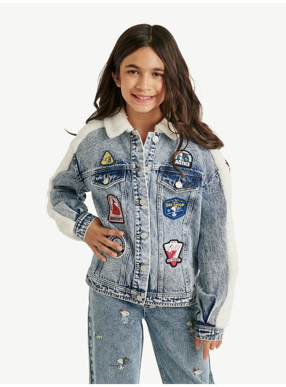 x Snoopy Girls Jacket with Patches, Sizes XS -XLP